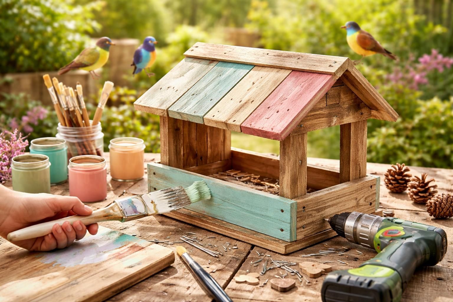 découvrez comment personnaliser facilement votre mangeoire d'oiseaux en utilisant une palette. suivez nos conseils pour créer un habitat unique et accueillant pour les oiseaux dans votre jardin.