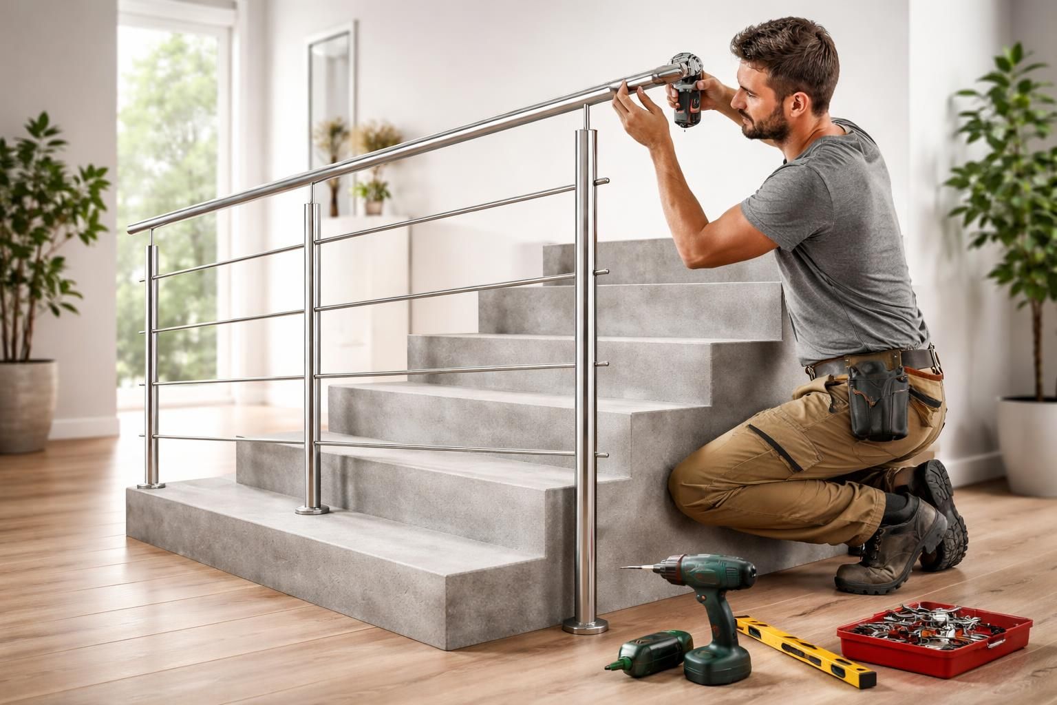 découvrez notre guide d'installation simple et rapide pour un garde-corps d'escalier en aluminium pas cher de brico dépôt. sécurisez votre escalier avec style et budget maîtrisé.