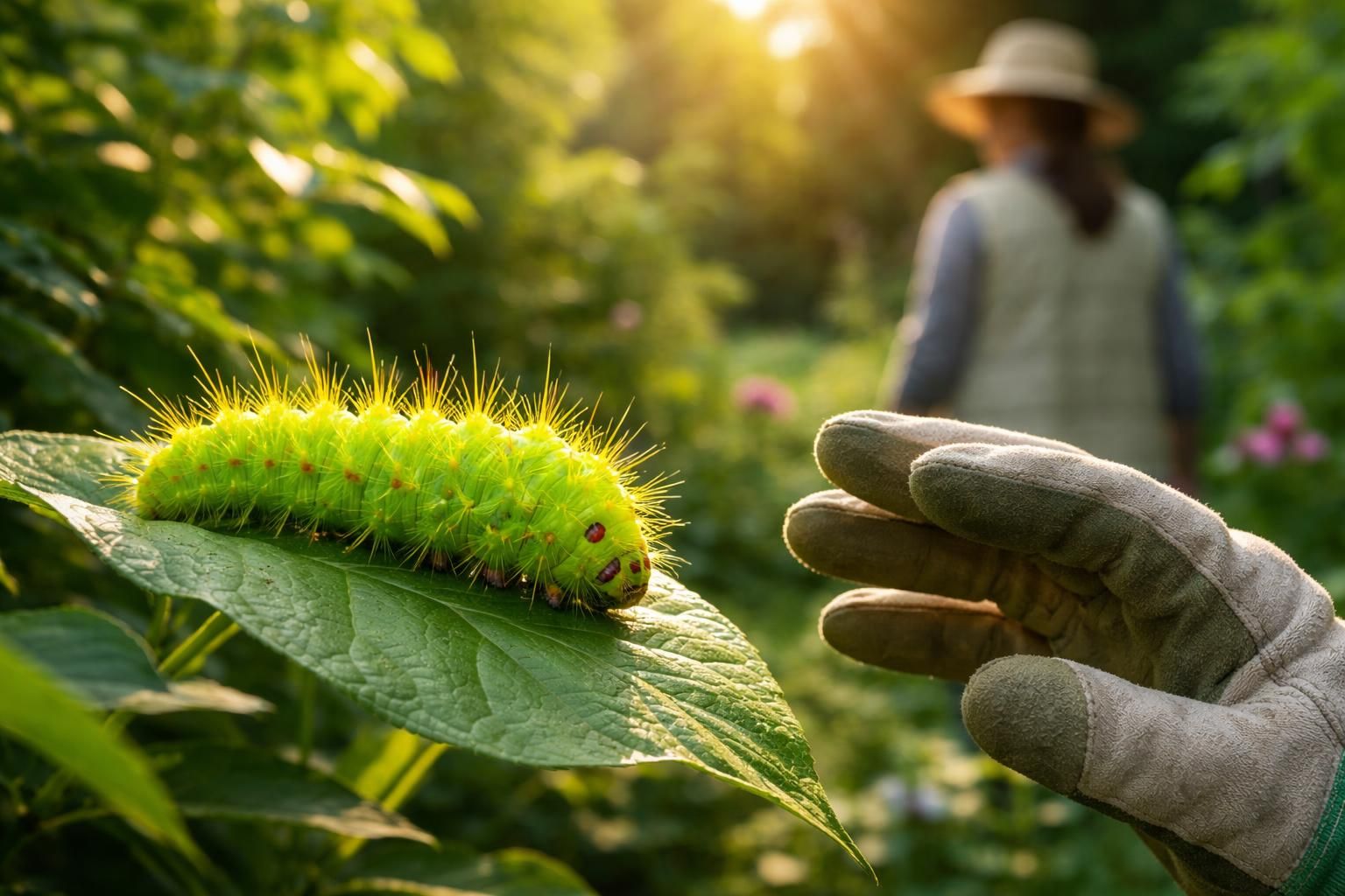 découvrez les précautions à prendre et les gestes à éviter lorsque vous rencontrez une chenille verte fluo potentiellement dangereuse pour votre sécurité.
