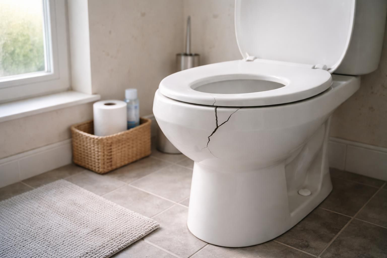 découvrez comment gérer une toilette fissurée ou cassée en tant que locataire, avec des conseils pratiques sur l'assurance habitation et vos droits.