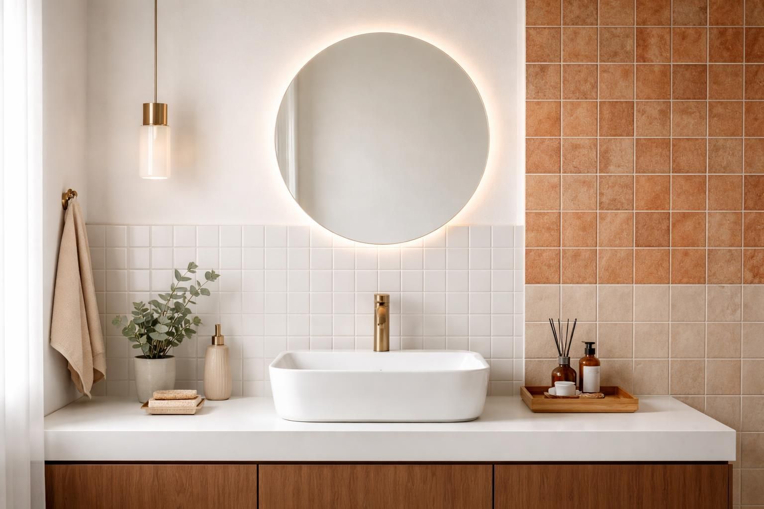 découvrez comment la hauteur du carrelage au-dessus du lavabo peut transformer l'ambiance de votre salle de bain et optimiser votre décoration intérieure.