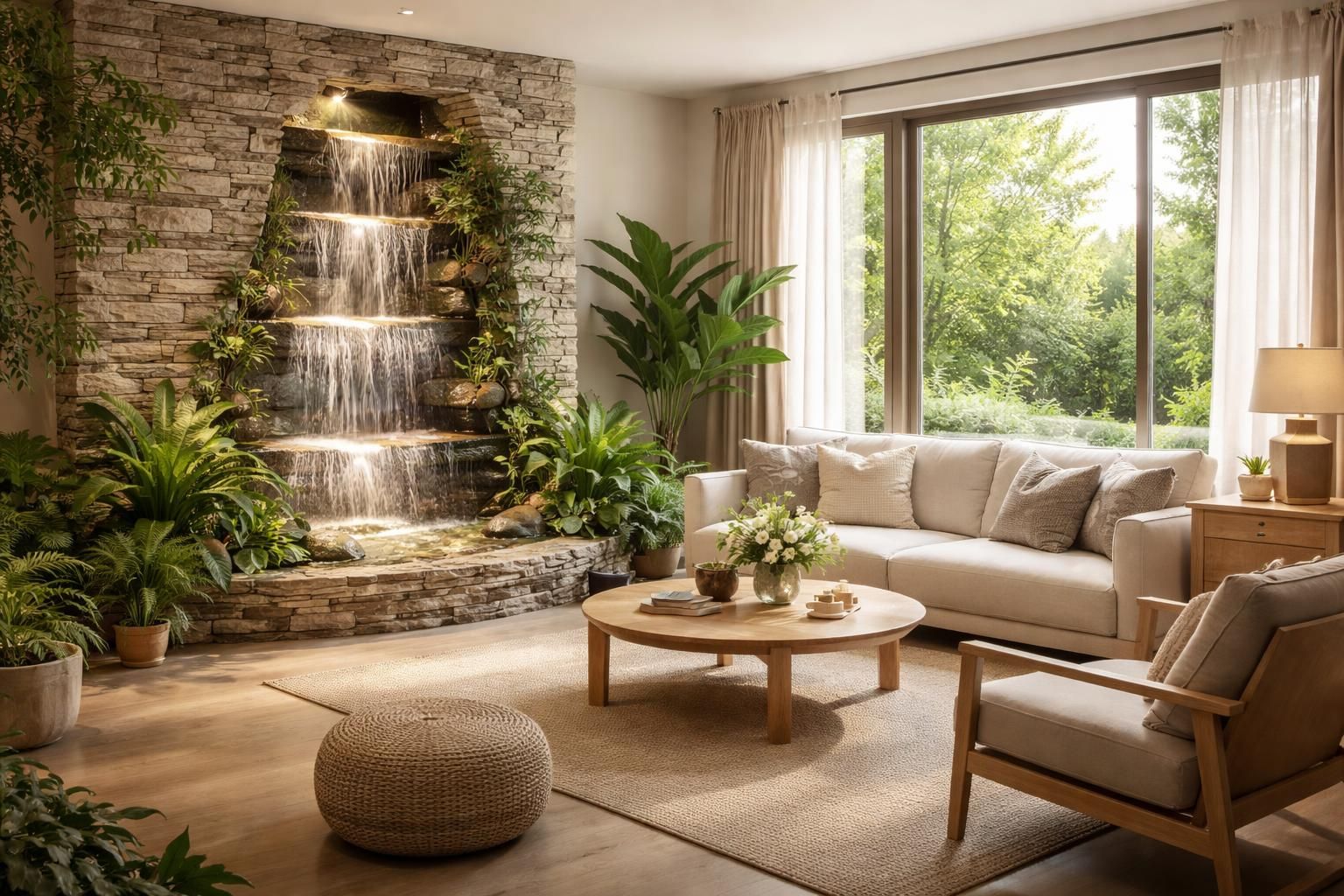 découvrez comment une fontaine d'intérieur cascade peut métamorphoser votre salon en une oasis de paix, en apportant détente, esthétique et bien-être chez vous.