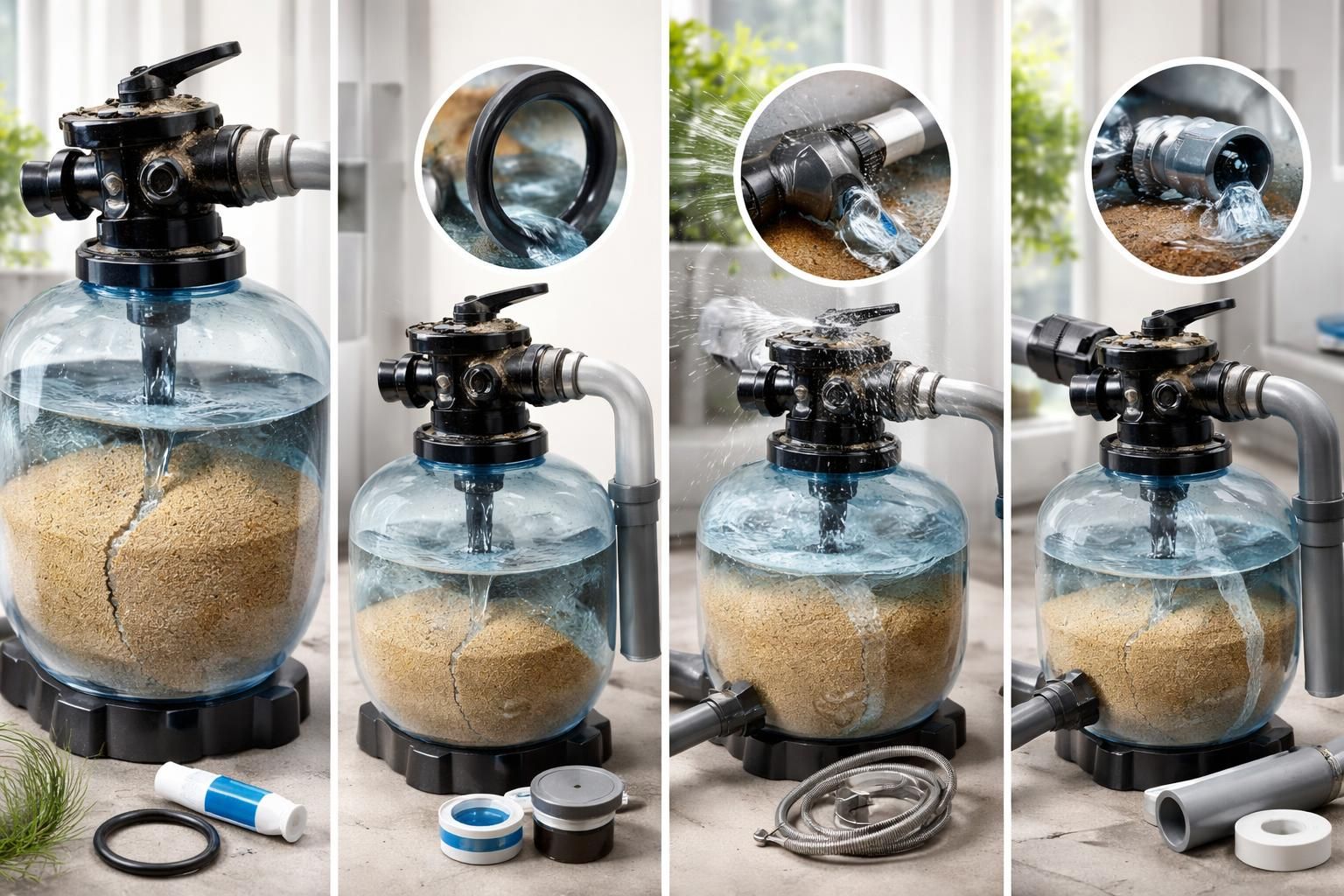 découvrez les différents types de filtres à sable qui fuient et apprenez les solutions efficaces pour réparer et prévenir ces fuites.