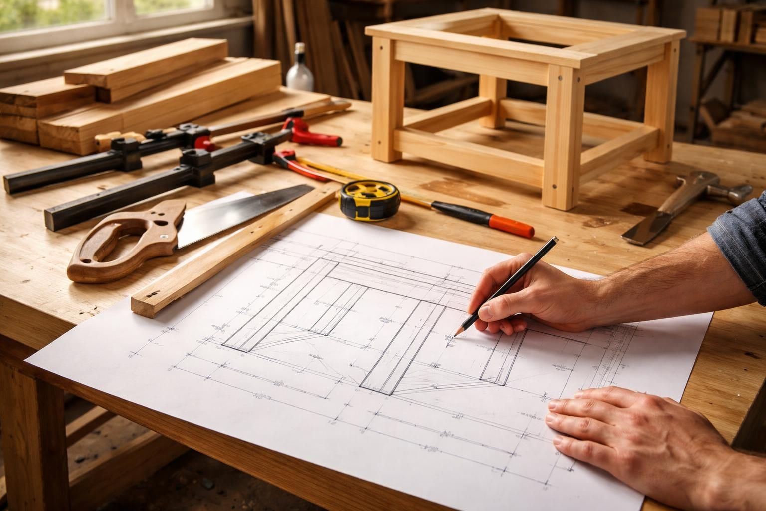 découvrez les étapes essentielles pour réaliser gratuitement un plan de construction détaillé d'une table en bois, idéal pour débutants et passionnés de bricolage.